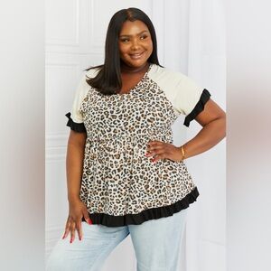 Celeste Take Me Out Ruffle Tunic Top